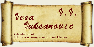 Vesa Vuksanović vizit kartica